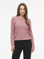 Vila Sweter - VIDalo Kobiety Bawełna różowy, S. Czerwone swetry damskie Vila, s, bez wzorów, z bawełny, bez kołnierzyka, bez ramiączek, bez kaptura. Za 159.95 zł.