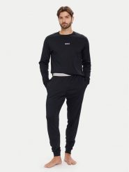 BOSS Piżama Xmas 50550547 Granatowy Regular Fit. Niebieskie piżamy męskie Boss, l, bez wzorów, z bawełny, bez ramiączek. Za 469.99 zł.