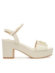 Liu Jo Sandały Harper 04 SA6119 P0102 Écru. Sandały damskie Liu Jo, bez wzorów, ze skóry, bez obcasa, na słupku, bez zapięcia. Za 559.99 zł.