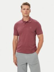 BOSS Polo Passenger 50507803 Bordowy Regular Fit. Czerwone koszulki polo męskie Boss, m, bez wzorów, z bawełny, bez ramiączek. Za 399.99 zł.
