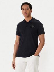 KARL LAGERFELD Polo 745710 562224 Granatowy Regular Fit. Niebieskie koszulki polo męskie KARL LAGERFELD, l, bez wzorów, z bawełny, bez ramiączek. Za 459.99 zł.