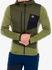 Bluza z kapturem męska Ortovox Fleece Grid Hoody. Zielone bluzy męskie ORTOVOX, l, bez wzorów, z elastanu, z kapturem. Za 940.49 zł.