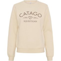 Bluza damska Catago Tinley. Brązowe bluzy damskie CATAGO, bez wzorów, bez kaptura, do jazdy konnej. Za 288.50 zł.