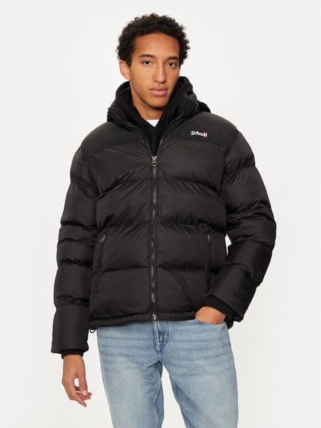 Schott NYC Kurtka zimowa UTAH Czarny Regular Fit. Czarne kurtki męskie Schott NYC, na zimę, m, bez wzorów, z syntetyku, bez kaptura. Za 759.99 zł.