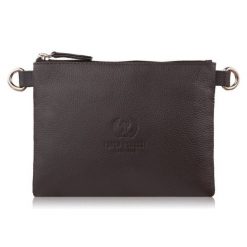 Torebka damska skórzana na ramię kompaktowa kopertówka brązowa Paolo Peruzzi SI-41-BR. Brązowe kopertówki damskie bez wzorów, z materiału, klasyczne, bez dodatków. Za 79.00 zł.