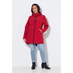 Damskie Długa kurtka softshell HYPRAR hydrofobowa trapezowy krój. Czerwone kurtki damskie Ulla Popken, plus size, bez wzorów, z elastanu, bez kaptura. Za 479.99 zł.
