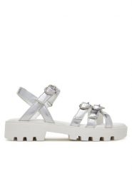 Juicy Couture Sandały CS6278-06 Srebrny. Szare sandały dziewczęce Juicy Couture, z materiału, bez zapięcia. Za 149.99 zł.