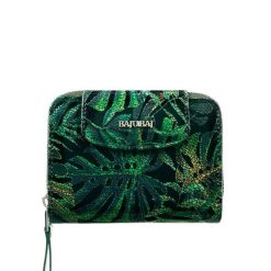 Damski portfel skórzany z suwakiem BajuBaj zielony PD1255s161. Zielone portfele damskie bez wzorów, ze skóry. Za 180.50 zł.