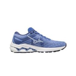 Buty do biegania damskie Mizuno WaveInspire18. Niebieskie obuwie sportowe damskie Mizuno, bez wzorów, do biegania. Za 349.44 zł.