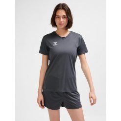 Damski jersey Hummel Authentic. Szare koszulki sportowe damskie Hummel, bez wzorów, z jersey, sportowe, bez kołnierzyka. Za 191.00 zł.