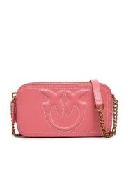 Pinko Torebka Pelle Bottalata 103799 Różowy. Czerwone listonoszki damskie Pinko, bez wzorów, ze skóry, bez dodatków. Za 689.99 zł.