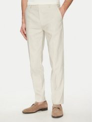 Calvin Klein Spodnie materiałowe K10K114400 Beżowy Slim Fit. Brązowe spodnie materiałowe męskie Calvin Klein, m, bez wzorów, z lyocellu. Za 319.99 zł.