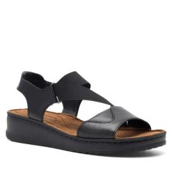 Sandały Go Soft. Czarne klapki damskie GO SOFT, bez wzorów, bez obcasa, na płaskiej podeszwie, bez zapięcia. Za 169.99 zł.