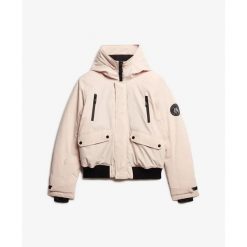 Kurtka bomber damska ocieplana Superdry City. Szare kurtki damskie Superdry., na zimę, l, bez wzorów, z materiału, bez kaptura. Za 738.95 zł.