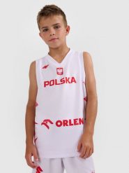 4F Koszulka reprezentacyjna z możliwością personalizacji dziecięca 4F x PZKOSZ - biała 158/164 (12-14 lat). Białe t-shirty i topy dla dziewczynek 4f, bez wzorów, z materiału, bez ramiączek. Za 169.99 zł.