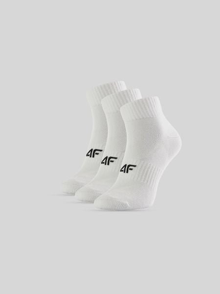 4F Skarpetki krótkie (3-pack) męskie - białe 43-46. Białe skarpety męskie 4f, bez wzorów, z bawełny. Za 49.99 zł.
