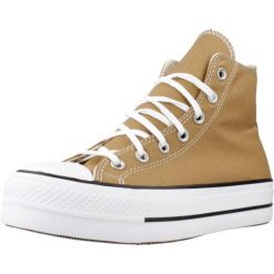 Kapcie CONVERSE CHUCK TAYLOR ALL STAR PLATFORM Brązowy. Brązowe kapcie damskie Converse, bez wzorów, z tkaniny. W wyprzedaży za 352.15 zł.
