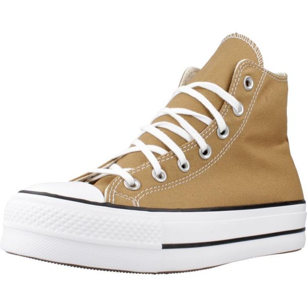 Kapcie CONVERSE CHUCK TAYLOR ALL STAR PLATFORM Brązowy. Brązowe kapcie damskie Converse, bez wzorów, z tkaniny. Za 353.40 zł.