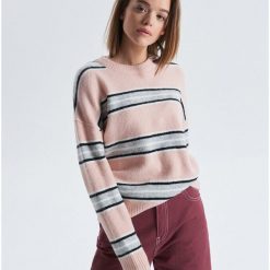 Sweter oversize w paski - Kremowy. Swetry damskie Cropp. W wyprzedaży za 29.99 zł.