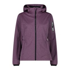 Damska kurtka turystyczna z kapturem CMP. Fioletowe kurtki sportowe damskie CMP, l, bez wzorów, z softshellu, z kapturem, trekkingowe. Za 349.40 zł.