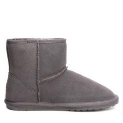 Śniegowce EMU Australia. Szare buty zimowe chłopięce Emu Australia, bez wzorów, bez zapięcia. Za 389.99 zł.