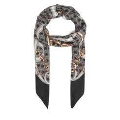 Chusta Guess. Czarne szaliki i chusty damskie Guess, z aplikacjami. Za 199.99 zł.