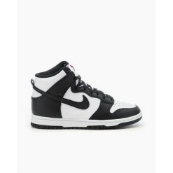Buty damskie Nike Dunk High Panda. Białe obuwie sportowe damskie Nike, bez wzorów, trekkingowe. Za 470.80 zł.