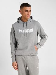 Bluza z kapturem Hummel Legacy 2.0. Niebieskie bluzy męskie Hummel, xl, bez wzorów, z bawełny, z kapturem, trekkingowe. Za 286.00 zł.