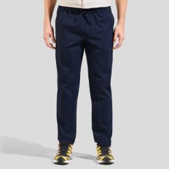 Spodnie męskie ODLO Essential Pants Regular Length. Niebieskie spodnie sportowe męskie Odlo, na lato, m, bez wzorów, trekkingowe. Za 384.25 zł.