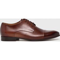 Domeno - Półbuty. Brązowe eleganckie półbuty Domeno, z materiału. W wyprzedaży za 335.92 zł.