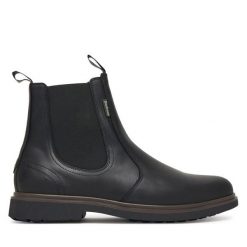 Sztyblety Barbour. Czarne botki męskie Barbour, bez wzorów, bez zapięcia. Za 669.99 zł.