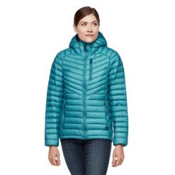 Kurtka trekkingowa puchowa damska Black Diamond Approach. Niebieskie kurtki damskie Black Diamond, xs, bez wzorów, z puchu, bez kaptura. Za 699.99 zł.