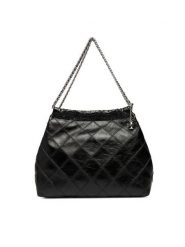 Tory Burch Torebka Fleming Soft Distressed Hobo Bag 165170 Czarny. Czarne torebki do ręki damskie Tory Burch, bez wzorów, ze skóry, bez dodatków. Za 4,499.00 zł.