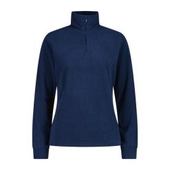 Damski polar CMP. Niebieskie bluzy sportowe damskie CMP, bez wzorów, z polaru, bez kaptura, narciarskie. Za 213.50 zł.