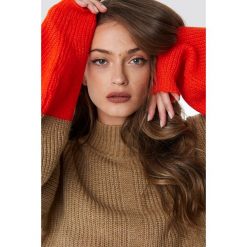Trendyol Sweter z bufiastym rękawem - Brown,Multicolor. Brązowe swetry damskie Trendyol, z dzianiny. Za 100.95 zł.