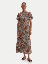Weekend Max Mara Sukienka codzienna Crespo 2615221042 Granatowy Regular Fit. Niebieskie sukienki damskie Weekend Max Mara, na co dzień, bez wzorów, z jedwabiu, bez kołnierzyka, bez ramiączek, proste. Za 1,949.00 zł.