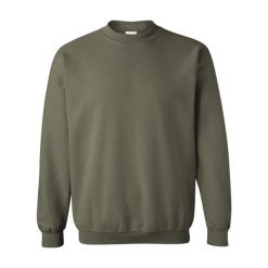 Bluza Rozpinana Z Grubej Mieszanki Dla Dorosłych Unisex. Zielone bluzy męskie Gildan, m, bez wzorów, bez kaptura. Za 63.99 zł.