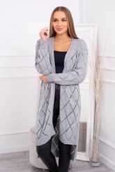 Sweter z geometrycznym wzorem szary. Szare swetry damskie KESI, l, bez wzorów, z wełny, eleganckie, bez kołnierzyka, plus size, bez ramiączek, bez kaptura. Za 109.72 zł.