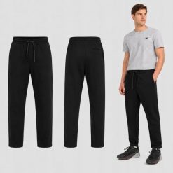 SPODNIE MĘSKIE 4F JOGGERY SPORTOWE CASUAL XL M1675 SS26. Czarne spodnie sportowe męskie 4f, l, bez wzorów, trekkingowe. Za 159.99 zł.