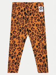 Mini Rodini Legginsy Basic Leopard 1000001013 Brązowy Slim Fit. Brązowe legginsy dla dziewczynek Mini Rodini, bez wzorów, z lyocellu. Za 99.99 zł.