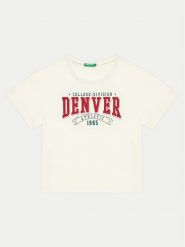 United Colors Of Benetton T-Shirt 3096C10LG Écru Regular Fit. T-shirty i topy dla dziewczynek United Colors Of Benetton, bez wzorów, z bawełny, bez ramiączek. Za 39.99 zł.