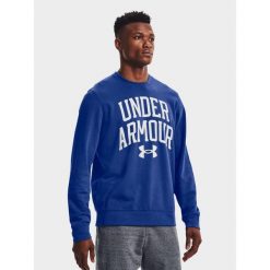 Bluza fitness męska UNDER ARMOUR Rival Terry Crew. Niebieskie bluzy sportowe męskie Under Armour, m, bez wzorów, bez kaptura, na fitness i siłownię. W wyprzedaży za 165.84 zł.