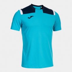 Koszulka Joma Toledo. Niebieskie koszulki sportowe męskie Joma, l, bez wzorów, z materiału, bez kołnierzyka, bez ramiączek, do piłki nożnej. Za 160.00 zł.