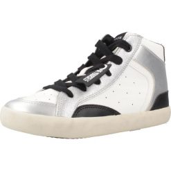 Buty GEOX J GISLI GIRL Biały. Białe obuwie sportowe damskie Geox, bez wzorów, z syntetyku, na fitness i siłownię. Za 189.99 zł.