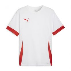 Koszulka Puma TeamGoal. Białe koszulki sportowe męskie Puma, bez wzorów, bez kołnierzyka, bez ramiączek, do piłki nożnej. Za 83.00 zł.