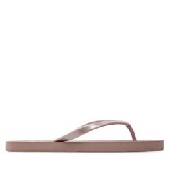 Japonki 4F. Brązowe klapki damskie 4f, bez wzorów, sportowe, bez obcasa. Za 59.99 zł.