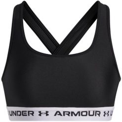Biustonosz damski Under Armour Crossback Mid Biustonosz Czarny Czarny. Czarne obuwie sportowe damskie Under Armour, bez wzorów, na fitness i siłownię. Za 231.99 zł.