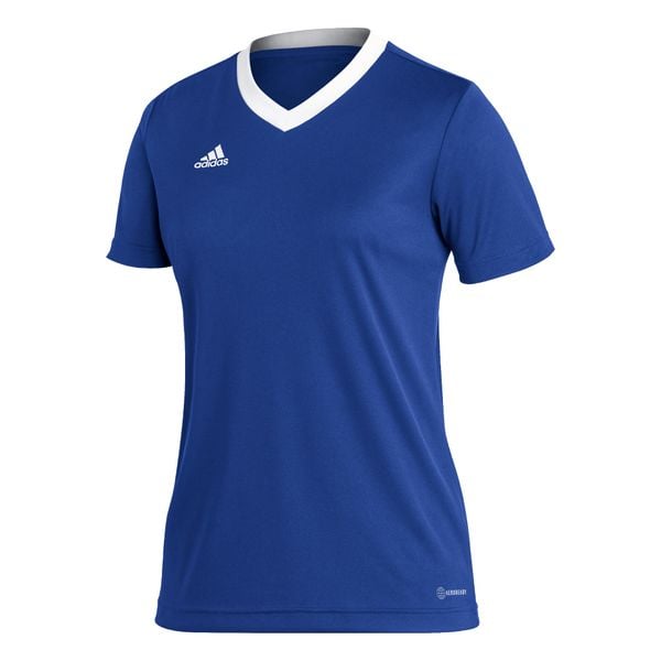 Koszulka piłkarska damska Adidas Entrada 22 Jersey. Niebieskie koszulki sportowe damskie Adidas, s, bez wzorów, z jersey, sportowe, bez kołnierzyka. Za 71.95 zł.
