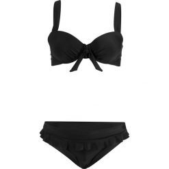 Bikini na fiszbinach (2 części) bonprix czarny. Bikini damskie marki bonprix. Za 99.99 zł.