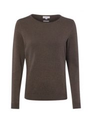 Brookshire bluzka z dzianiny Kobiety Bawełna brązowy, L. Brązowe bluzki damskie brookshire, l, bez wzorów, z bawełny, eleganckie, bez kołnierzyka, bez ramiączek. Za 199.95 zł.